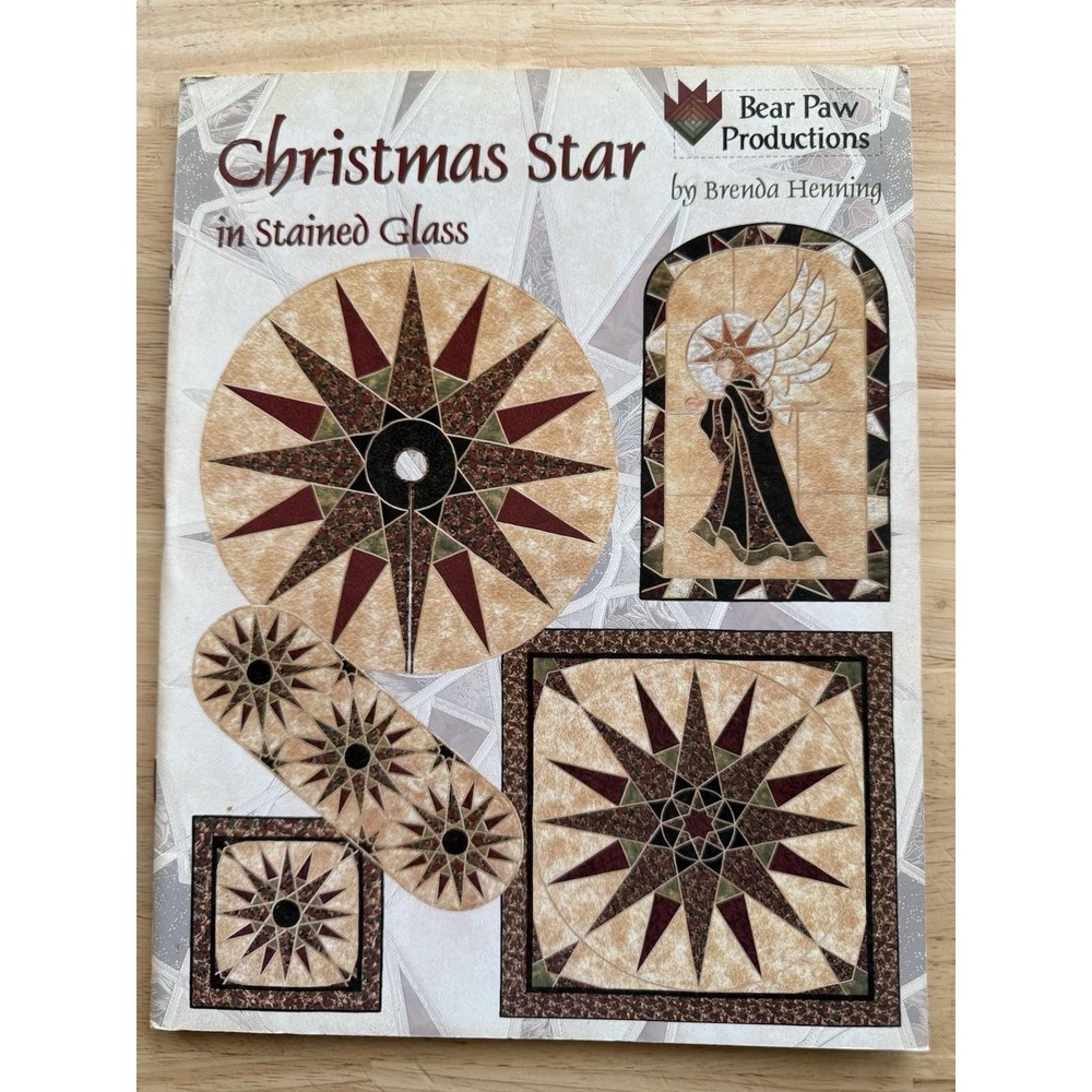 Bear Paw Productions Christmas Star In Stained Glass Quilt Patterns Book